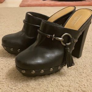 Coach leather mules
